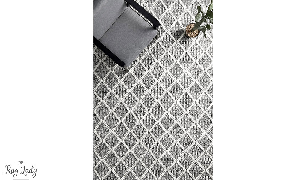 Harriet Grey Hand Woven Wool Rug
