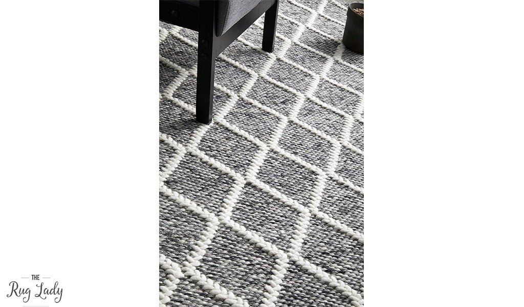 Harriet Grey Hand Woven Wool Rug