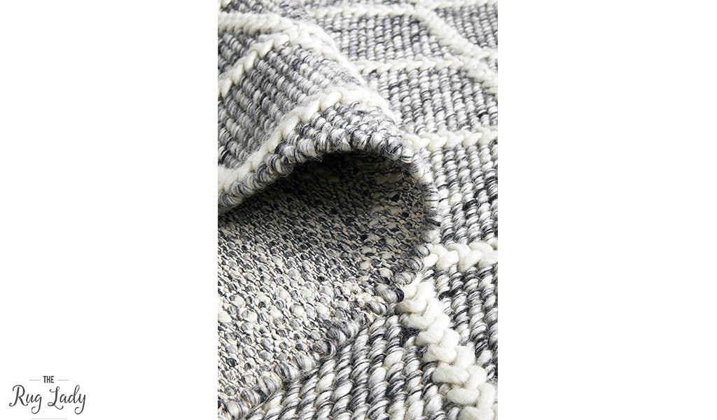 Harriet Grey Hand Woven Wool Rug