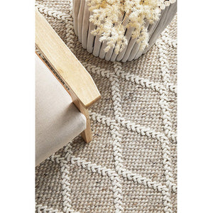 Harriet Natural Hand Woven Wool Rug