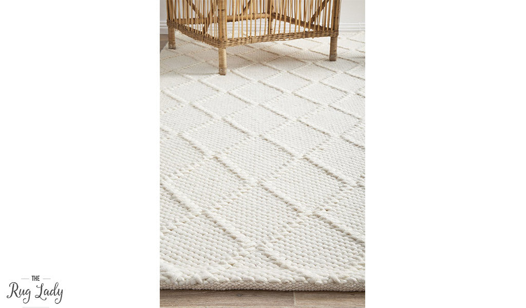 Harriet Ivory Hand Woven Wool Rug