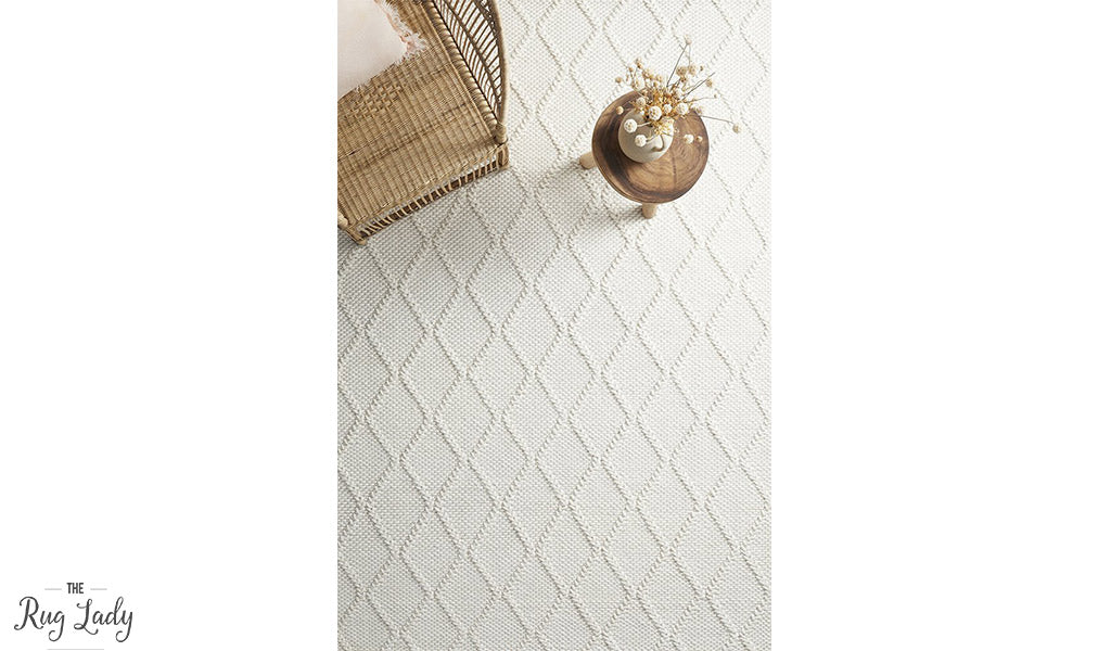 Harriet Ivory Hand Woven Wool Rug