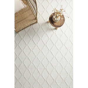 Harriet Ivory Hand Woven Wool Rug