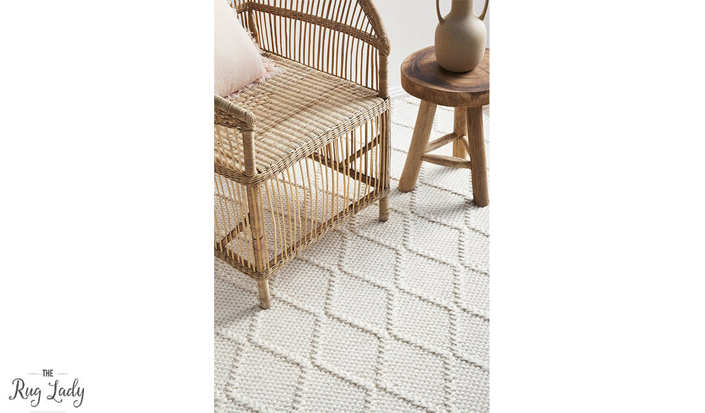 Harriet Ivory Hand Woven Wool Rug