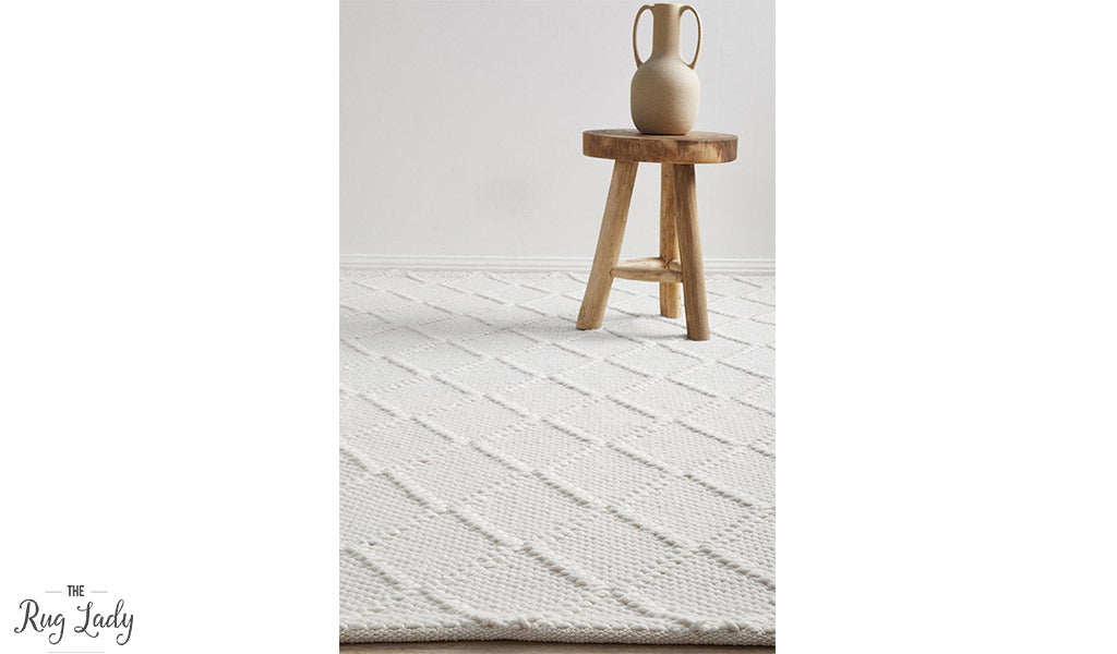 Harriet Ivory Hand Woven Wool Rug