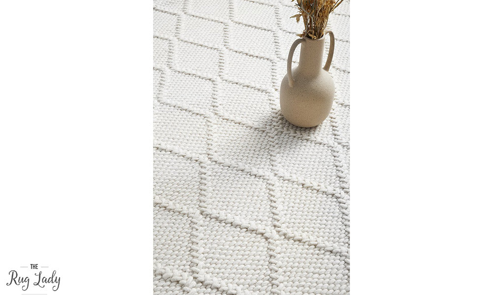 Harriet Ivory Hand Woven Wool Rug