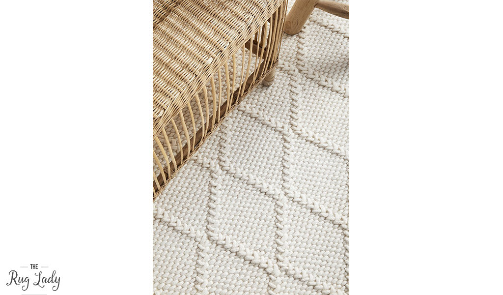 Harriet Ivory Hand Woven Wool Rug