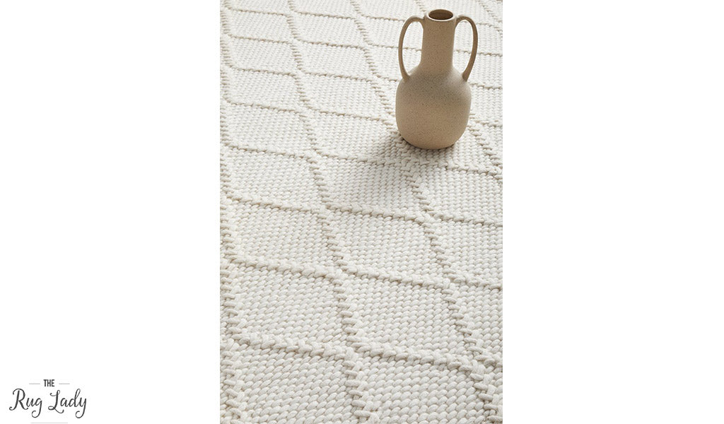 Harriet Ivory Hand Woven Wool Rug