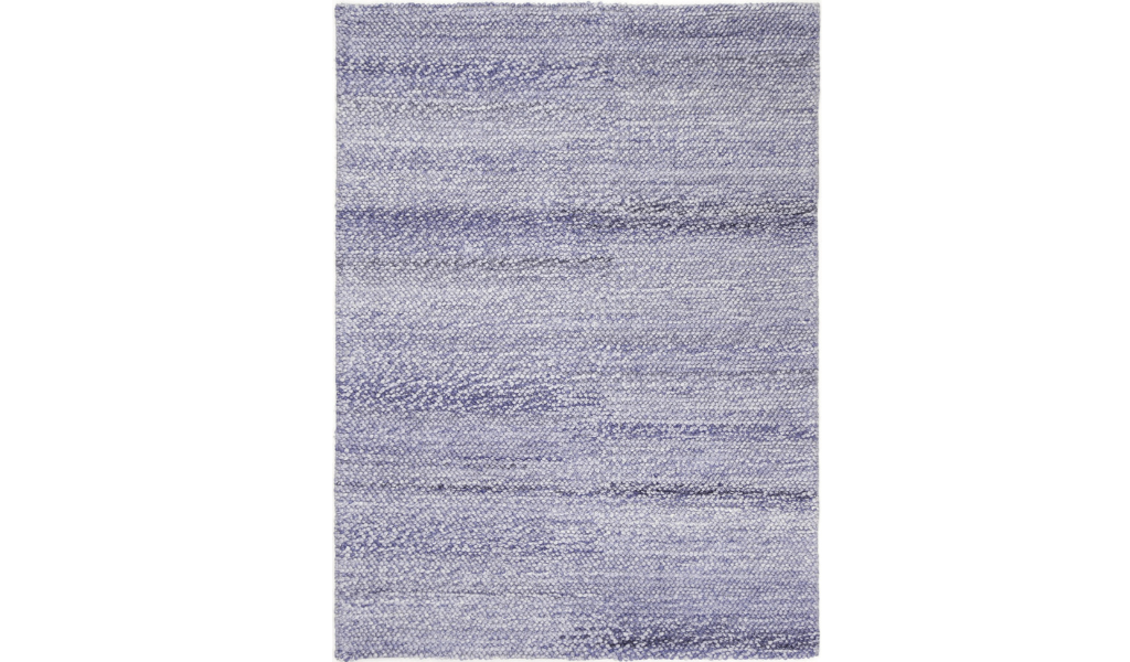 Halo Blue Loop Pattern Wool Blend Rug
