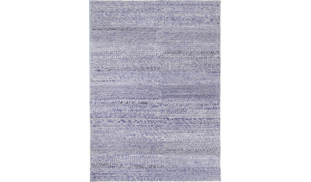 Halo Blue Multi Pattern Wool Blend Rug