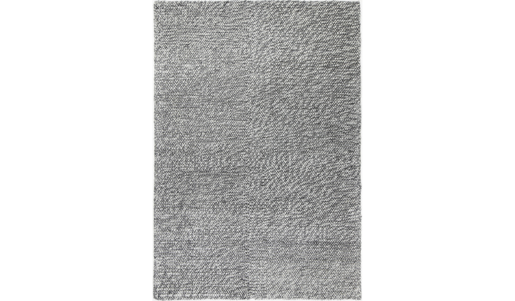 Halo Charcoal Loop Pattern Wool Blend Rug