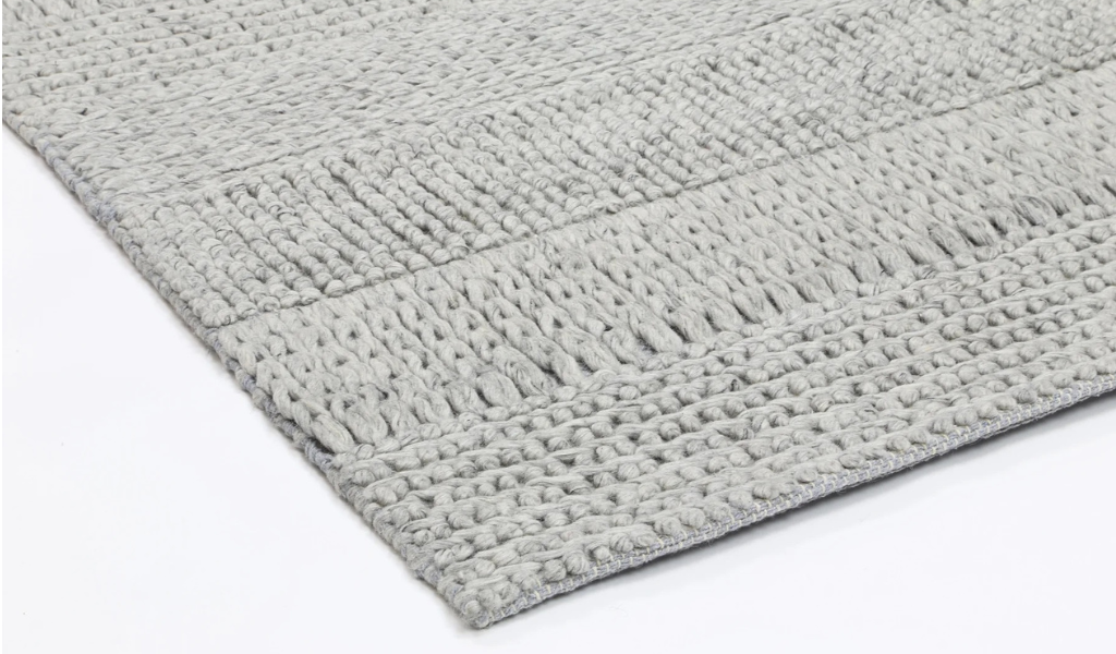 Halo Grey Multi Pattern Wool Blend Rug