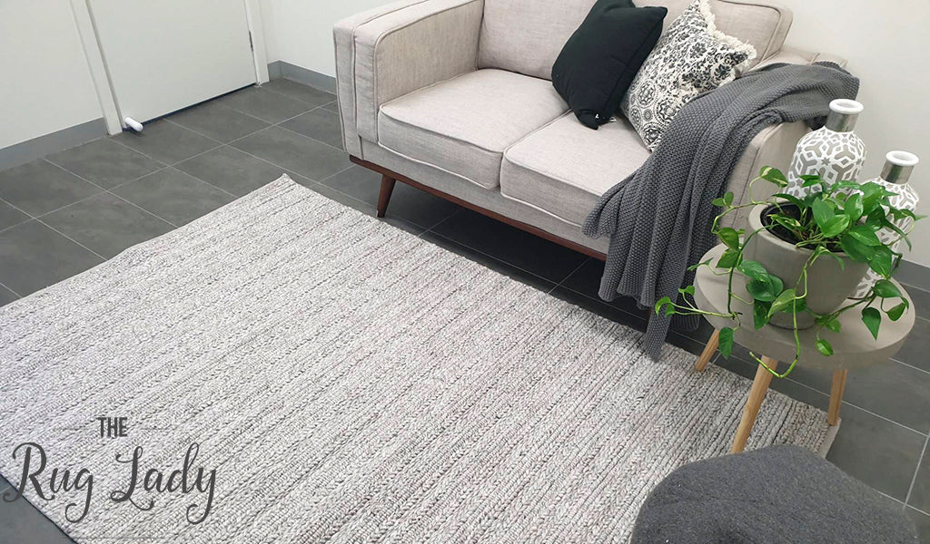 Harvey Silver Textured Wool Rug