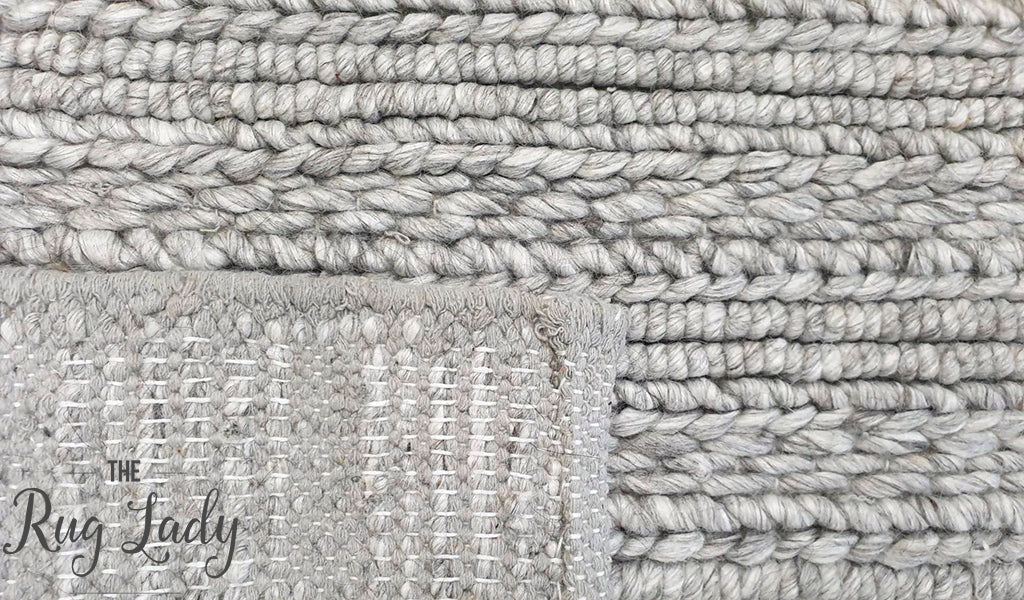 Harvey Silver Textured Wool Rug