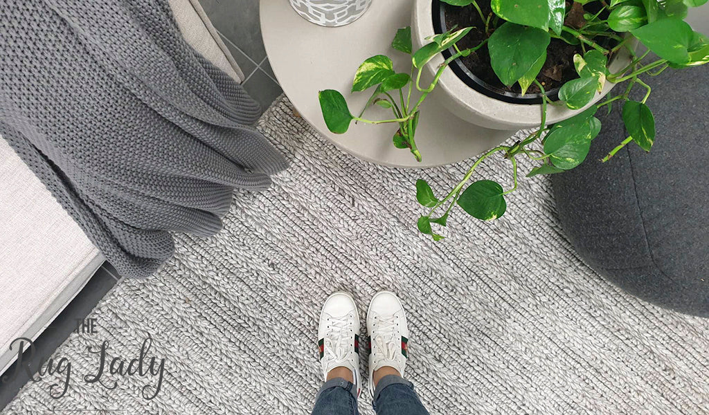 Harvey Silver Textured Wool Rug