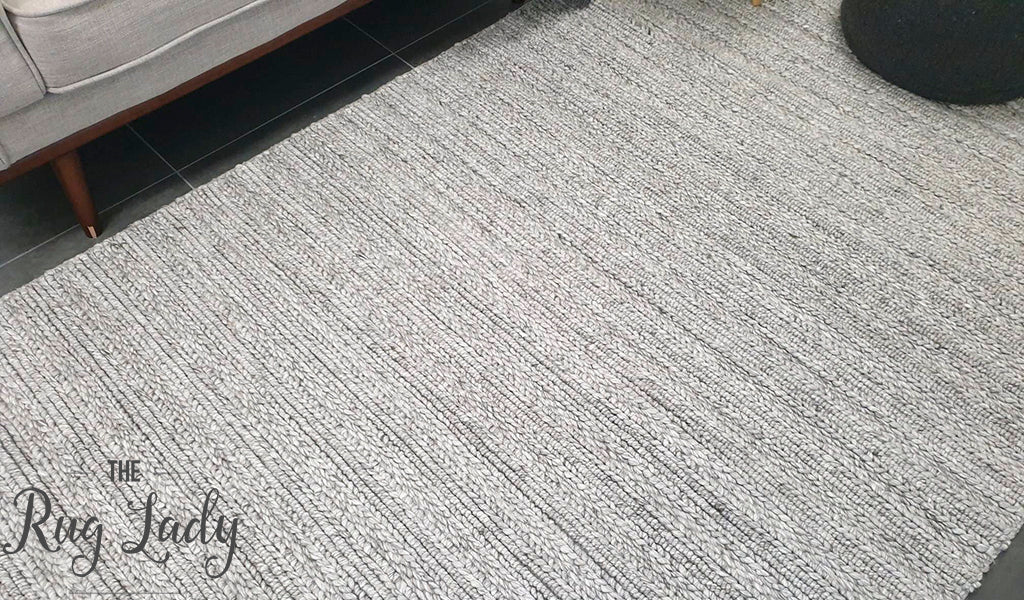 Harvey Silver Textured Wool Rug