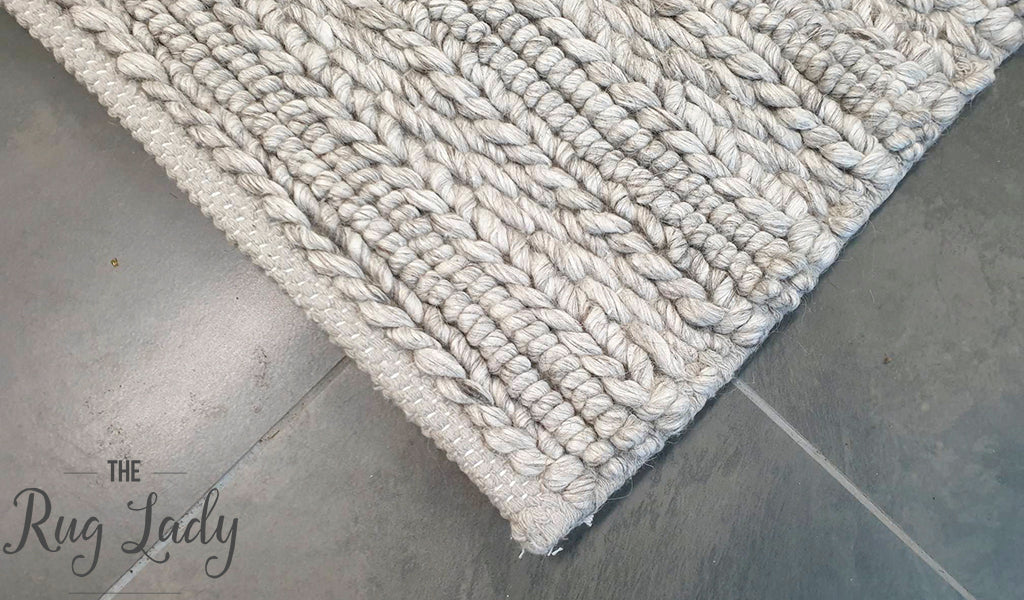 Harvey Silver Textured Wool Rug