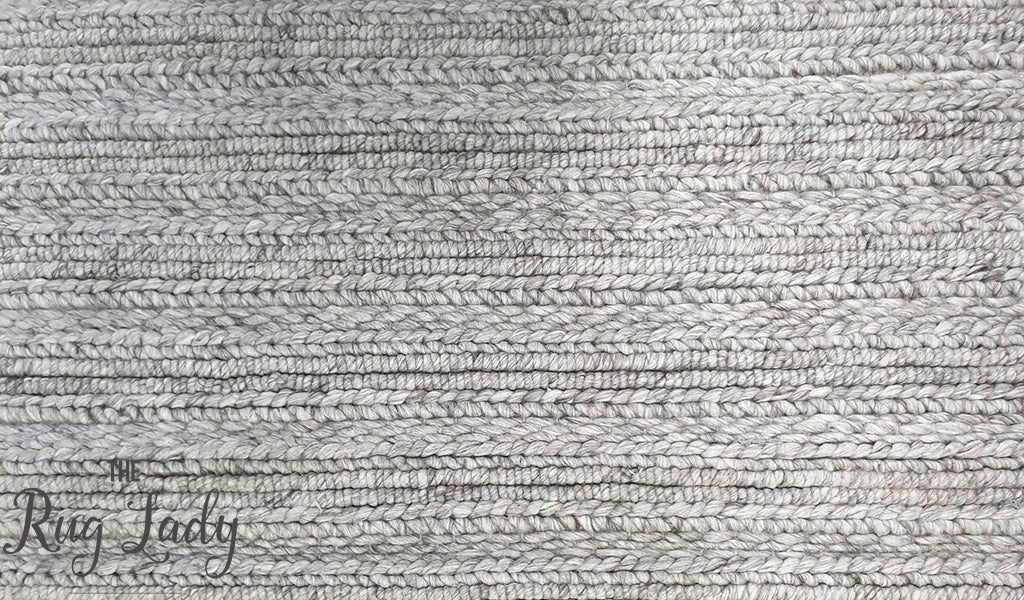 Harvey Silver Textured Wool Rug