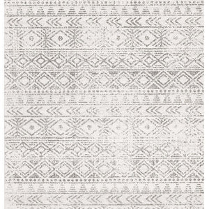 Heaven Grey Tribal Geometric Diamond Rug