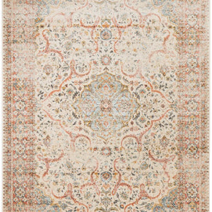 Heirloom Ivory Distressed Floral Rug
