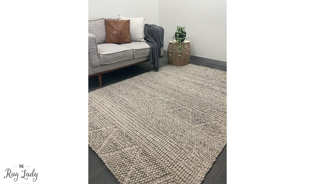 Halli Grey Hand-Woven Wool Rug