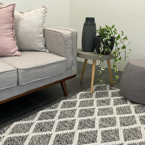 Harriet Grey Hand Woven Wool Rug