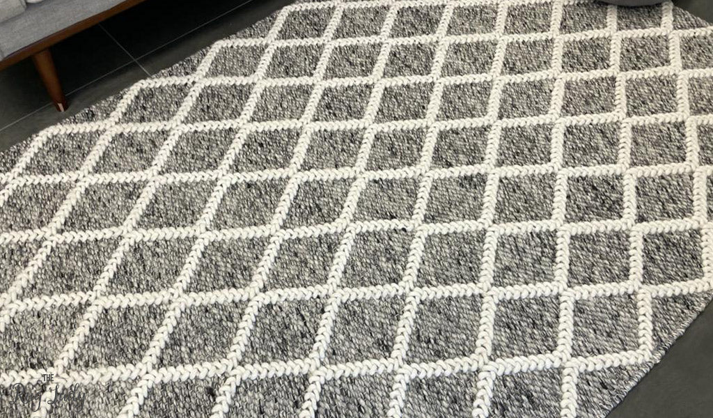 Harriet Grey Hand Woven Wool Rug