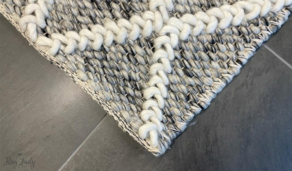Harriet Grey Hand Woven Wool Rug