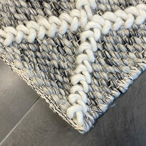 Harriet Grey Hand Woven Wool Rug