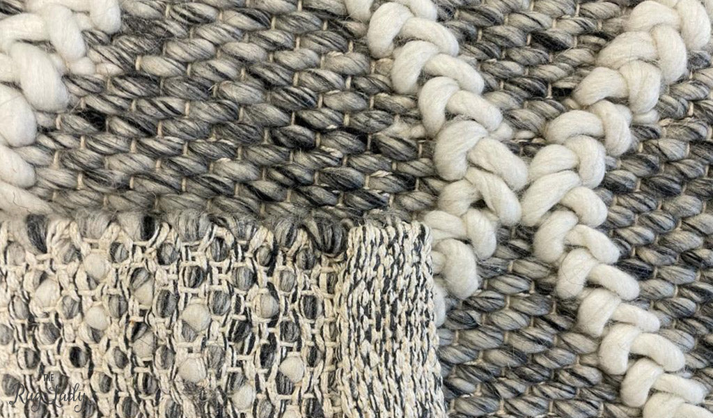 Harriet Grey Hand Woven Wool Rug