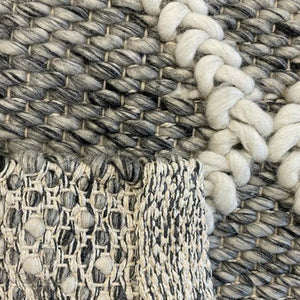 Harriet Grey Hand Woven Wool Rug