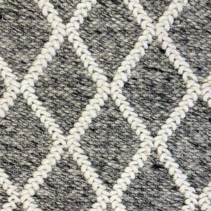 Harriet Grey Hand Woven Wool Rug