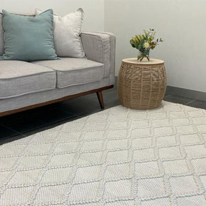 Harriet Ivory Hand Woven Wool Rug