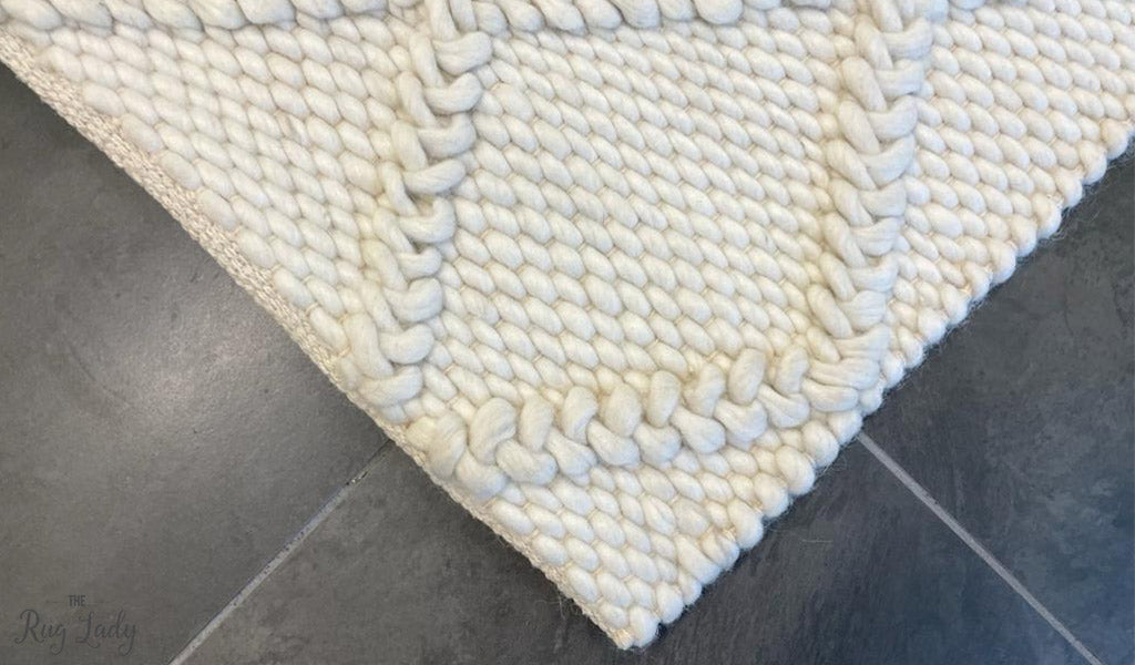 Harriet Ivory Hand Woven Wool Rug