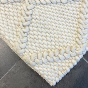 Harriet Ivory Hand Woven Wool Rug