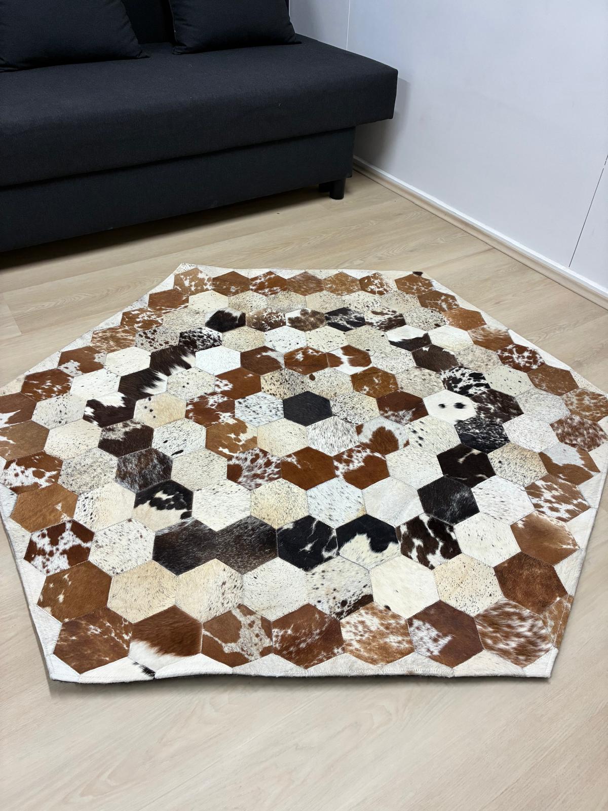 cow hide rug Pentagon 145 x 122cm