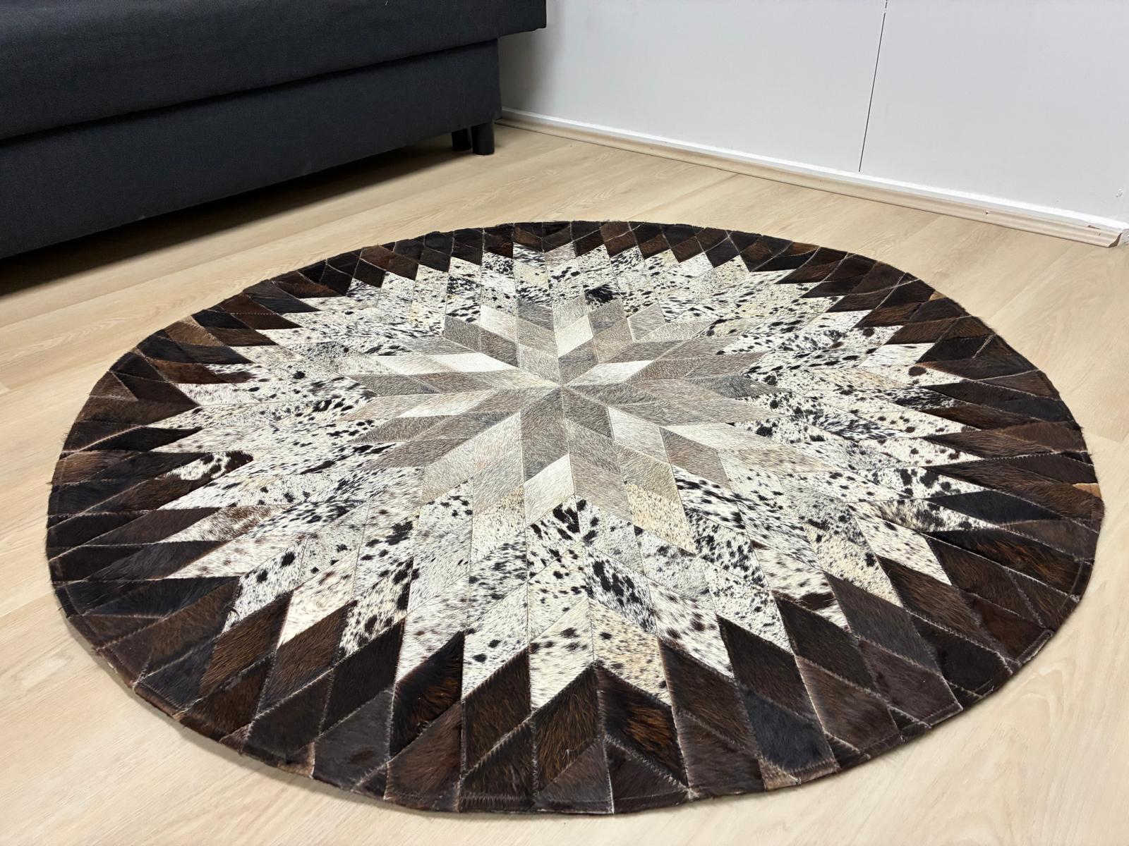 cow hide rug 118 x 118cm