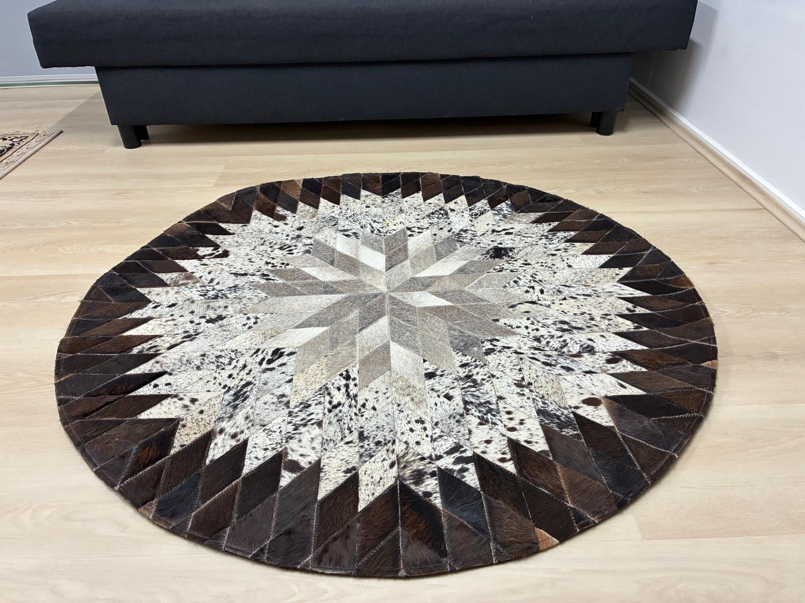 cow hide rug 118 x 118cm