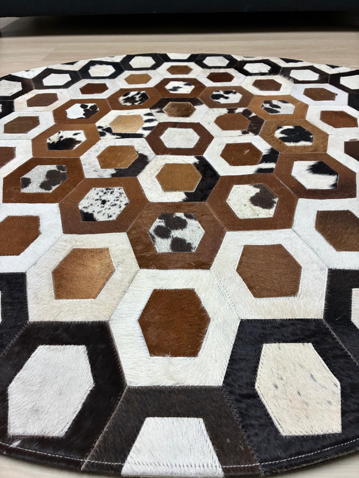 cow hide rug 118 x 118cm