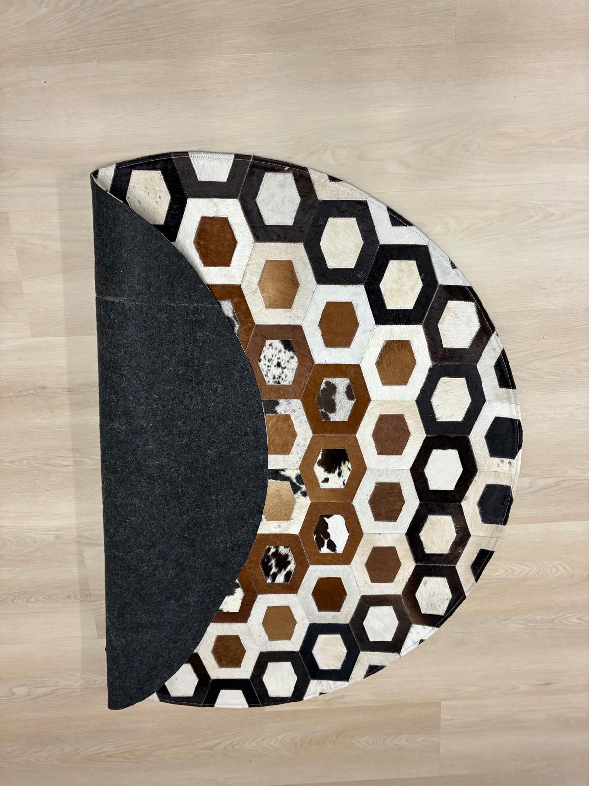 cow hide rug 118 x 118cm