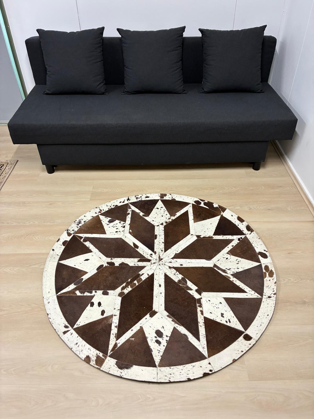 cow hide rug 118 x 118cm