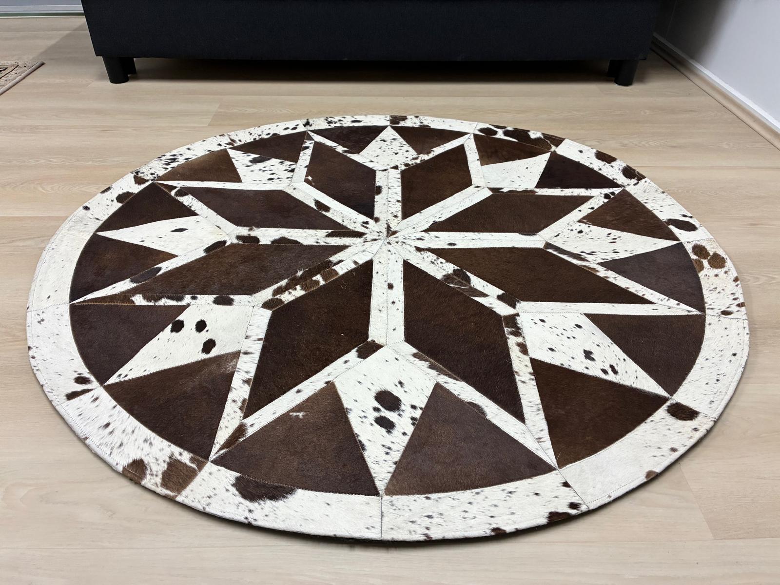 cow hide rug 118 x 118cm
