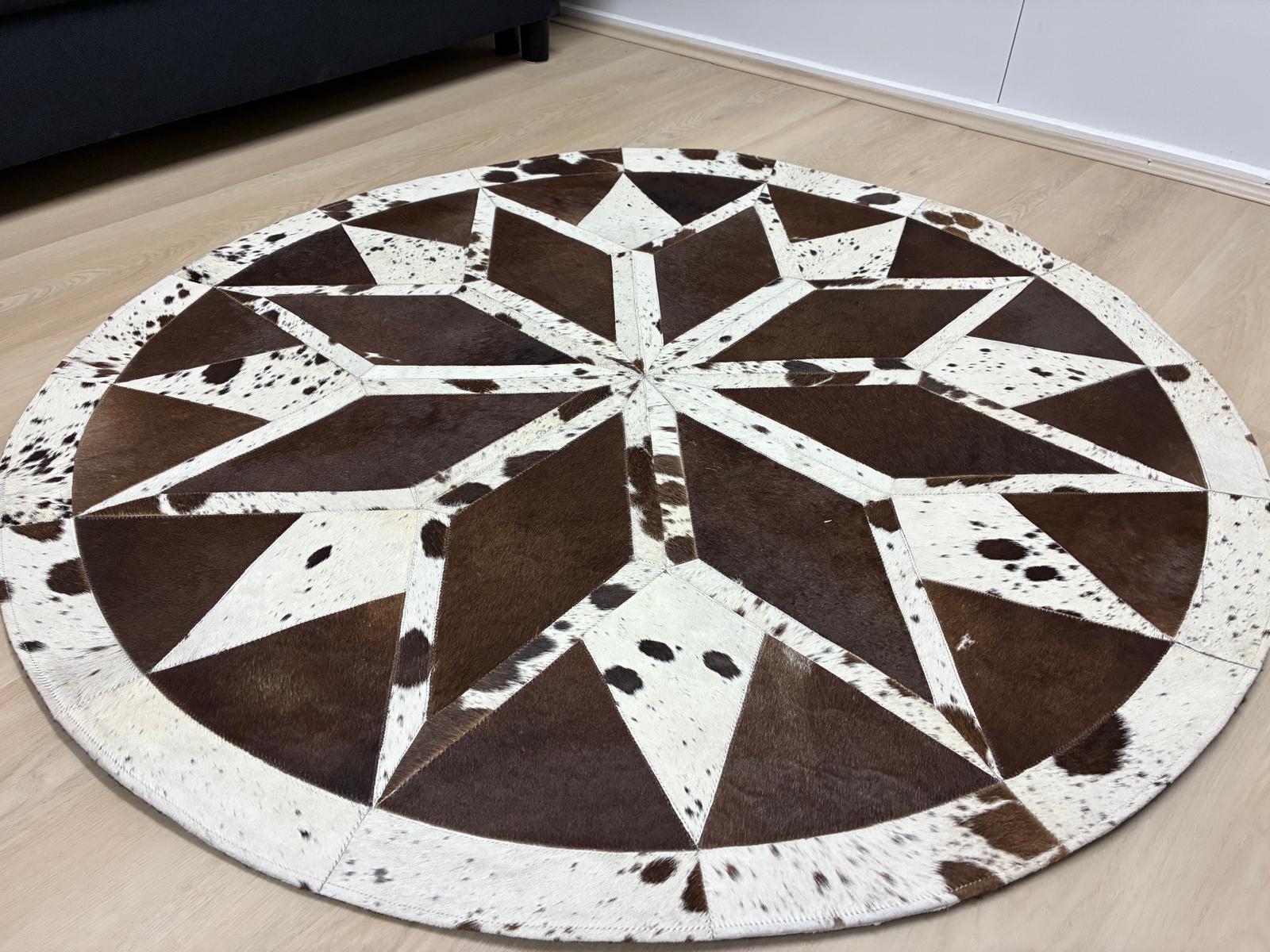 cow hide rug 118 x 118cm