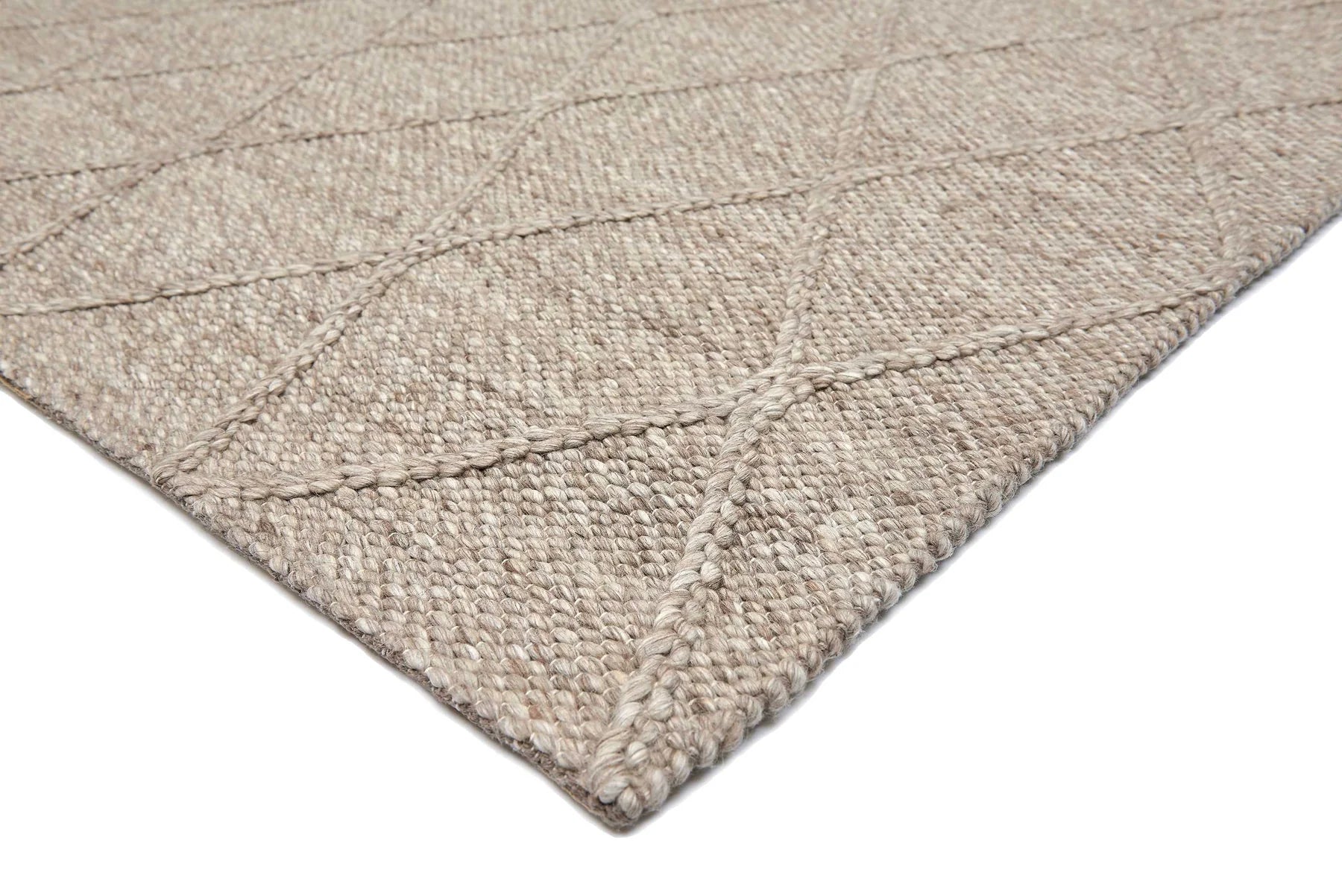 Alpha COAST DIAMOND Beige criss cross rug