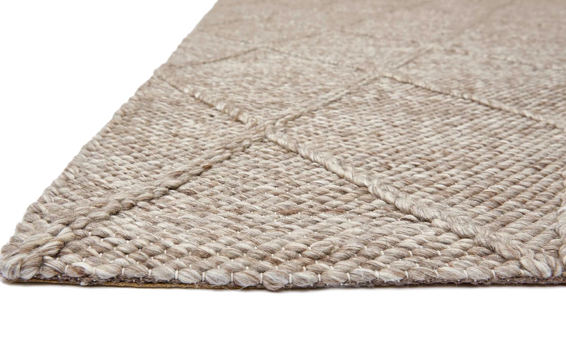 Alpha COAST DIAMOND Beige criss cross rug