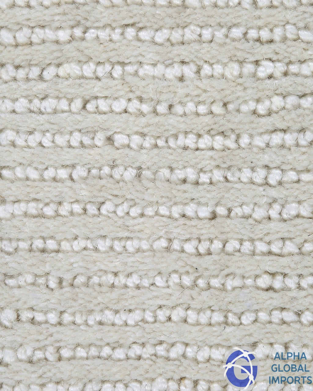 Alpha Kora wool cream floor rug