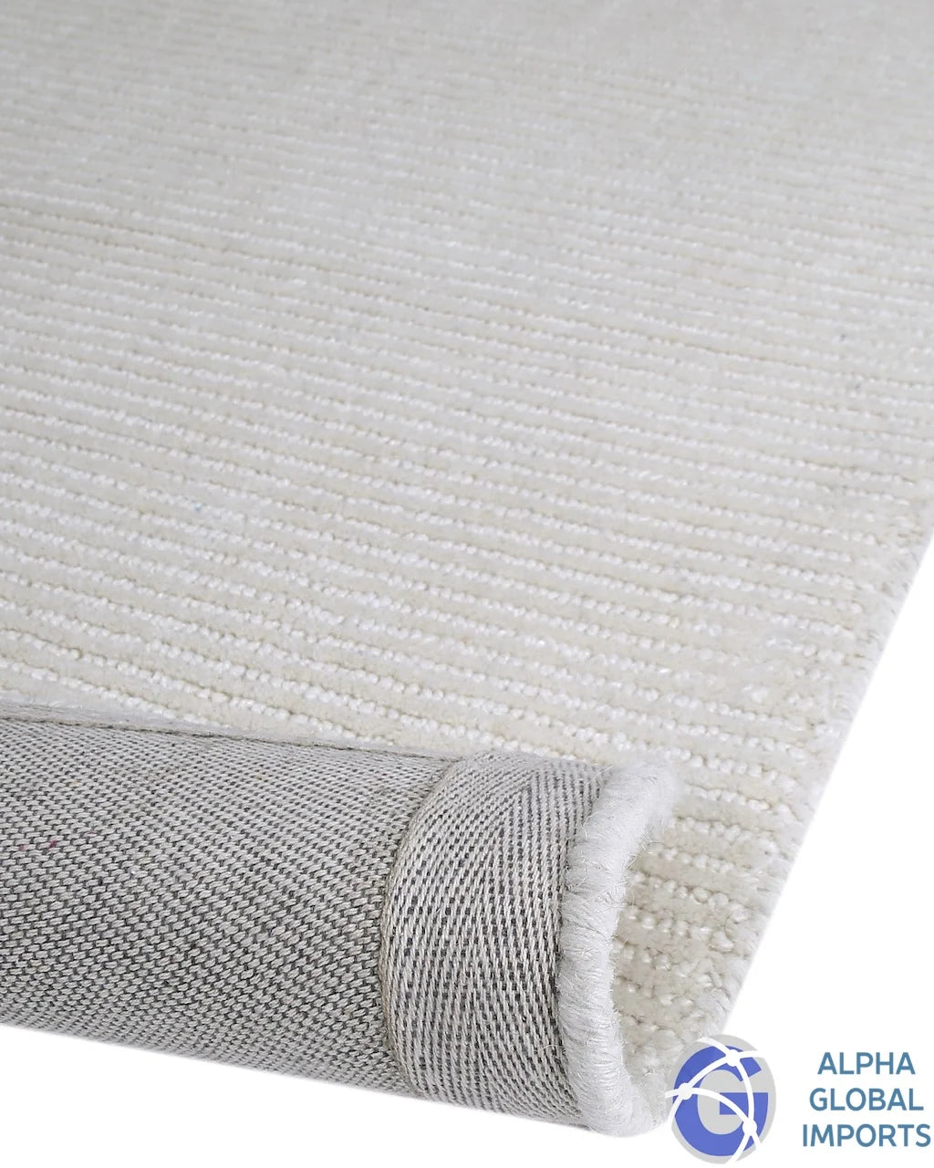 Alpha Kora wool cream floor rug