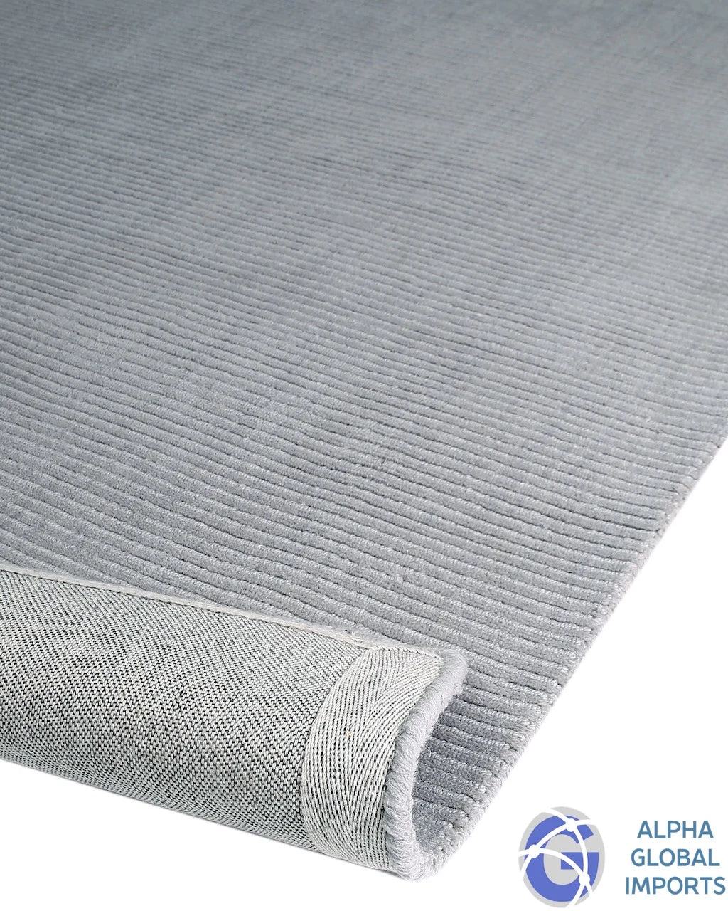 Alpha Kora wool silver floor rug