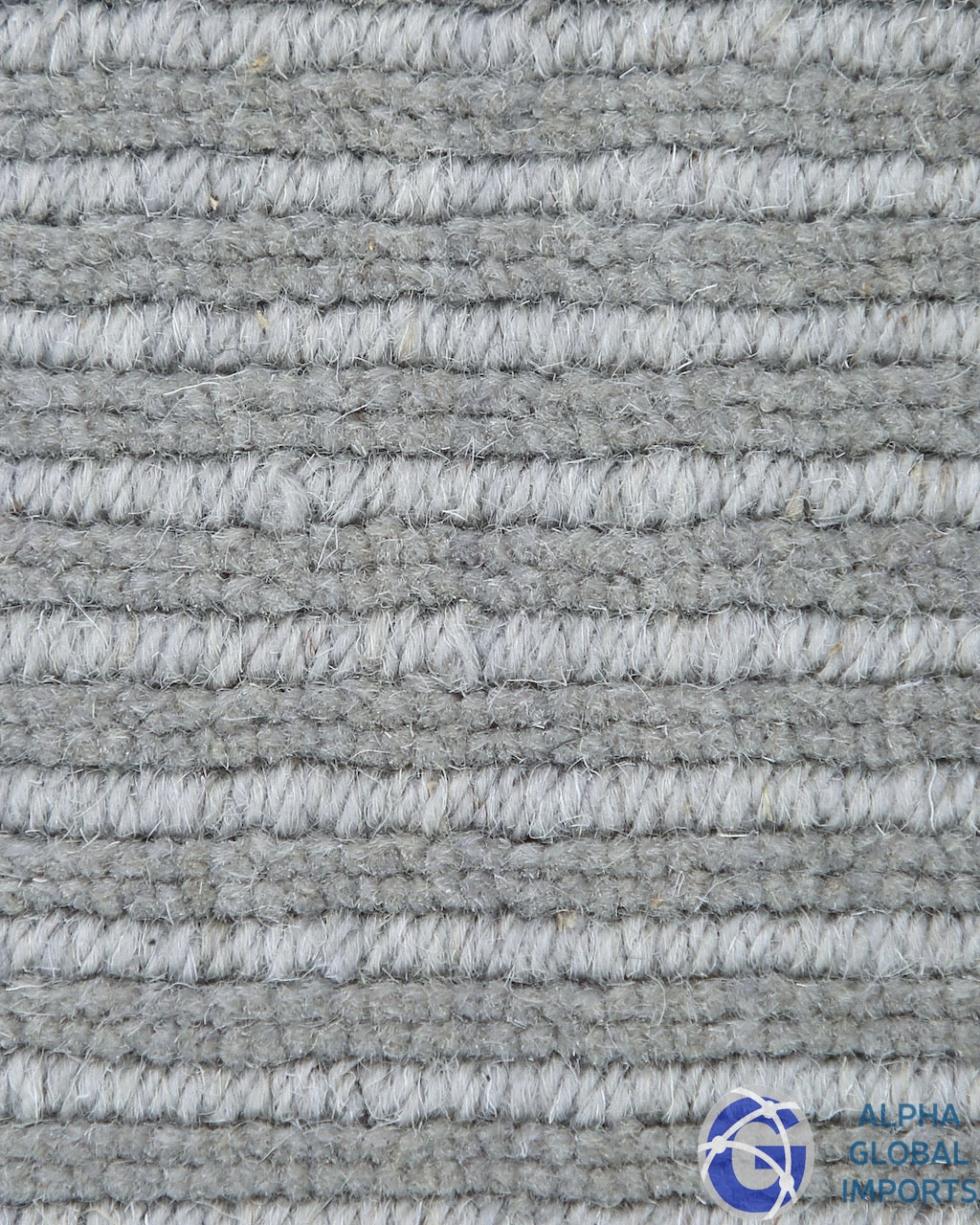 Alpha Kora wool silver floor rug