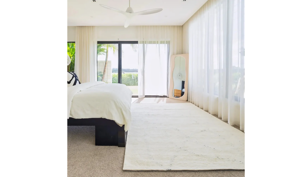 Isla Ivory Grey Abstract Swirl Loop Lines Wool Rug